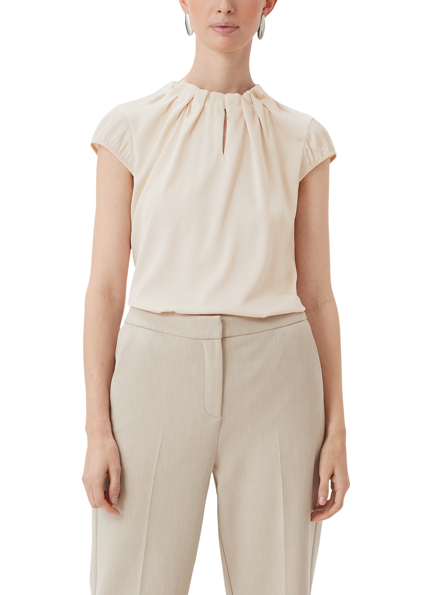 Comma Satinbluse, mit Raffung Comma Satinbluse, mit Raffung von Comma