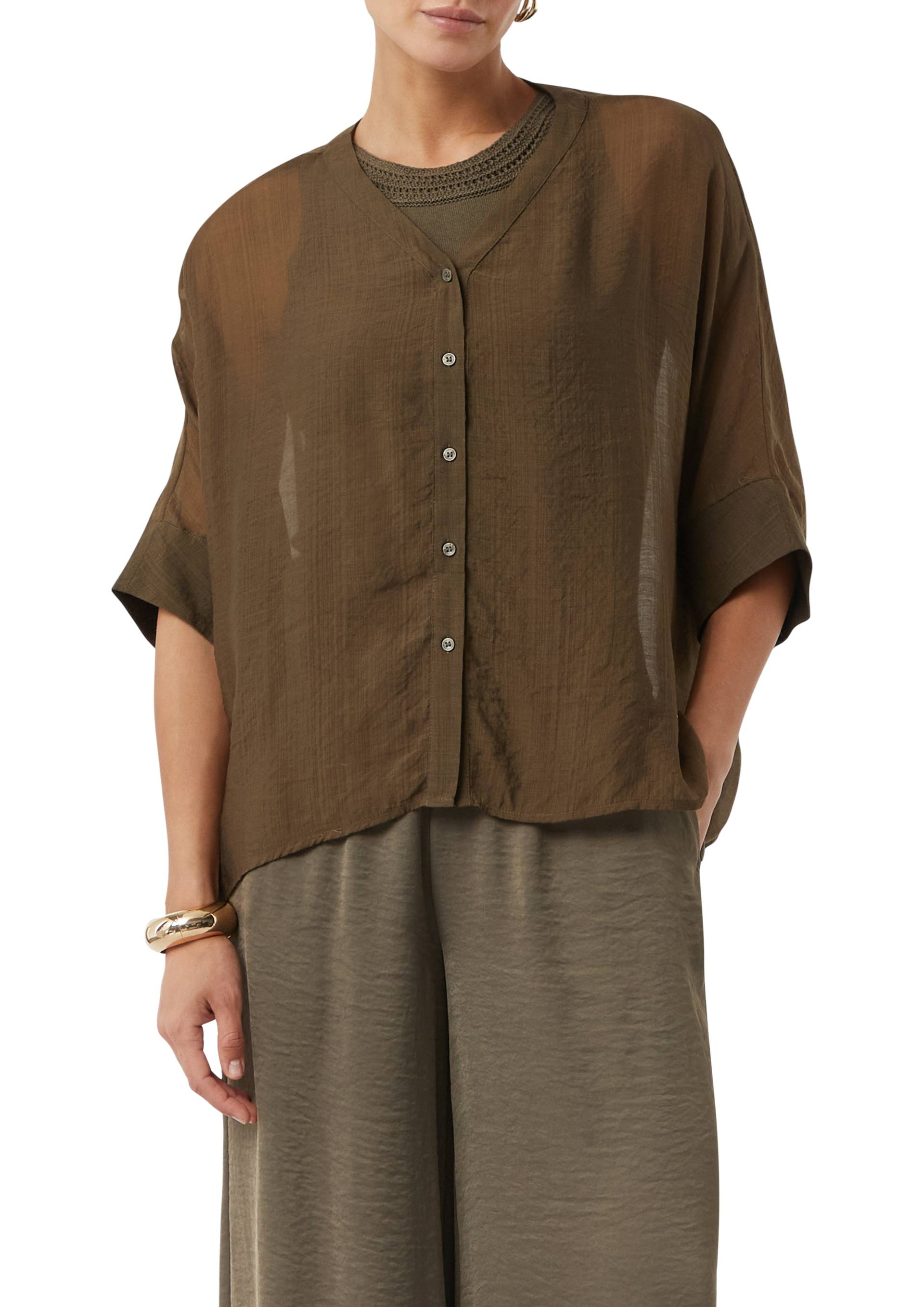 Comma Shirtbluse, im transparenten Look und mit Knopfleiste Comma Shirtbluse, im transparenten Look und mit Knopfleiste von Comma
