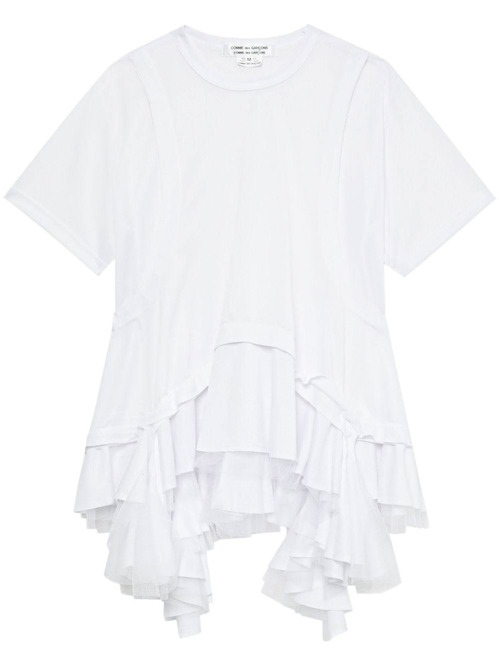 Comme Des Garçons Comme Des Garçons asymmetric ruffled T-shirt - White von Comme Des Garçons Comme Des Garçons