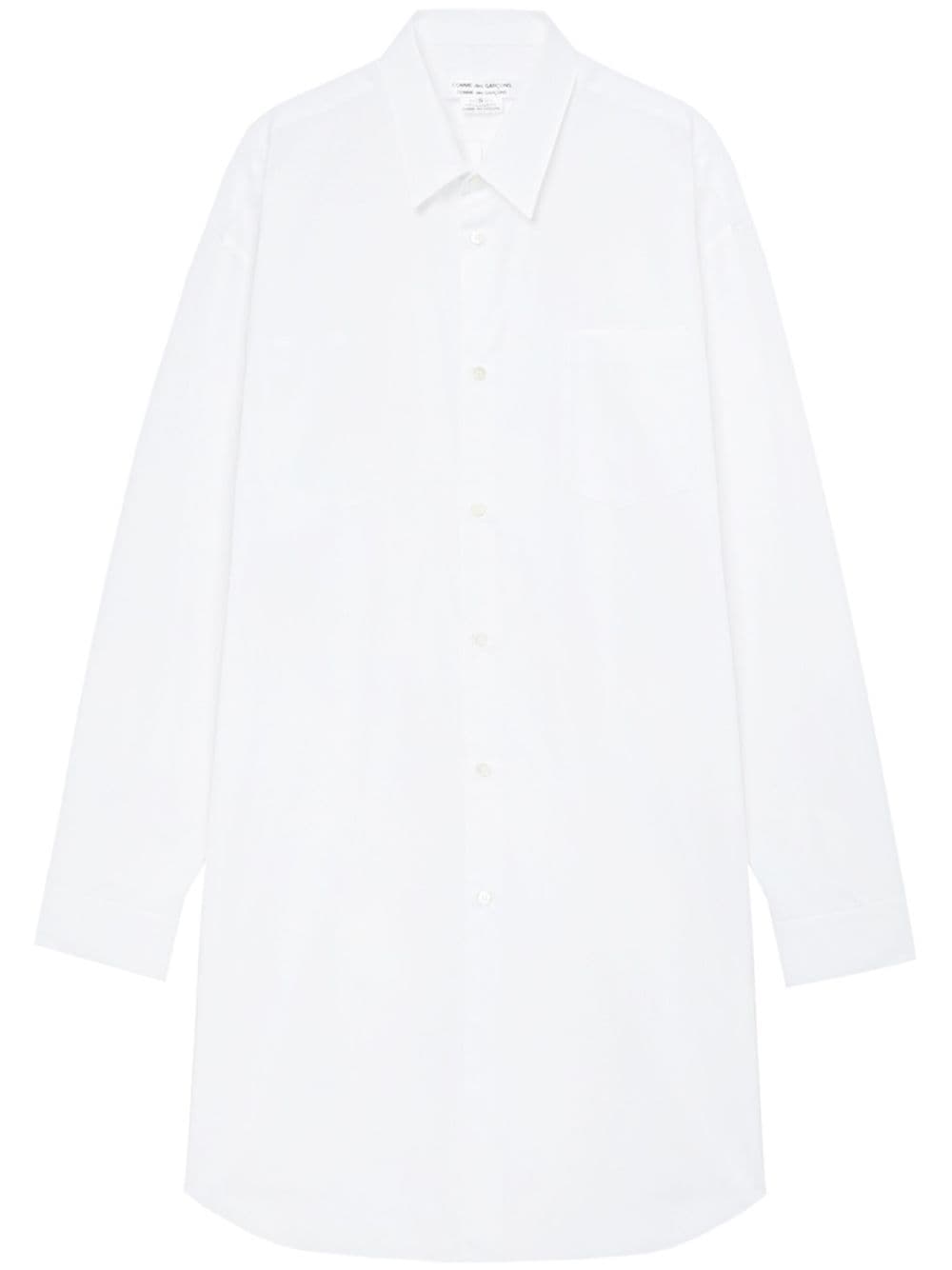 Comme Des Garçons Comme Des Garçons button-up cotton shirtdress - White von Comme Des Garçons Comme Des Garçons