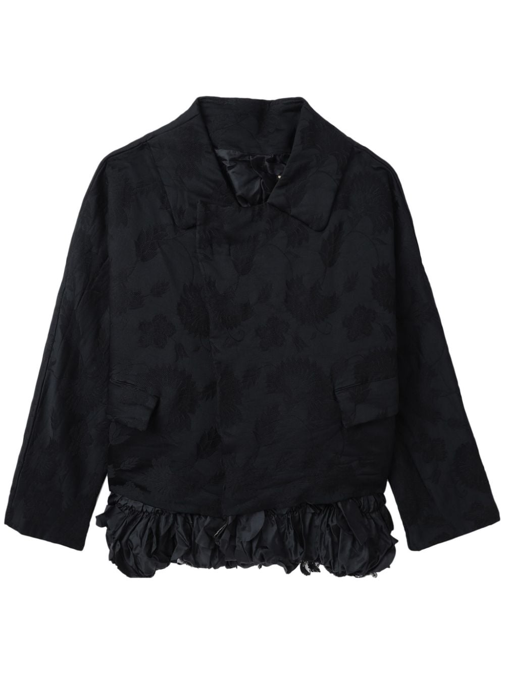 Comme Des Garçons Comme Des Garçons classic-collar jacquard blazer - Black von Comme Des Garçons Comme Des Garçons