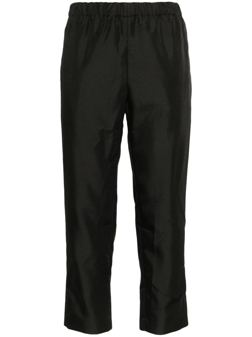 Comme Des Garçons Comme Des Garçons elasticated-waistband cropped trousers - Black von Comme Des Garçons Comme Des Garçons