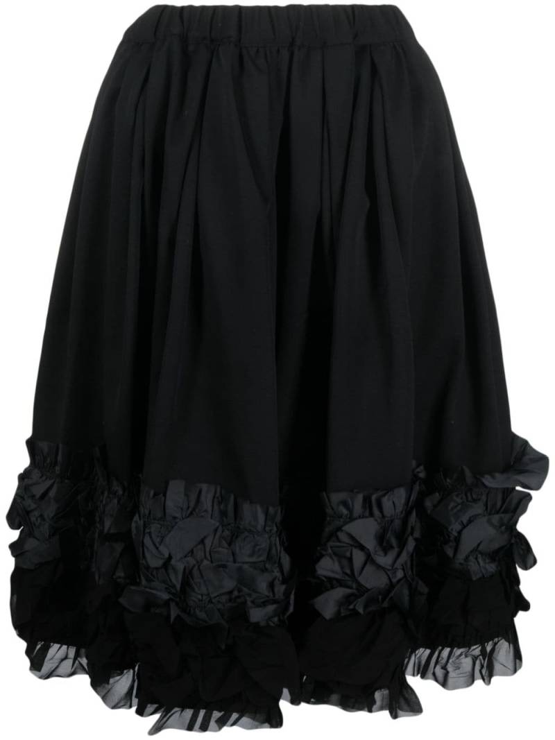 Comme Des Garçons Comme Des Garçons floral-appliqué layered tulle full skirt - Black von Comme Des Garçons Comme Des Garçons