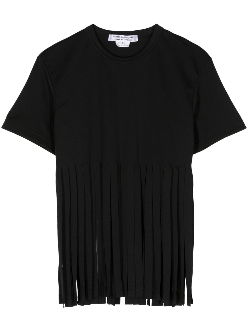 Comme Des Garçons Comme Des Garçons fringe-detail jersey T-shirt - Black von Comme Des Garçons Comme Des Garçons