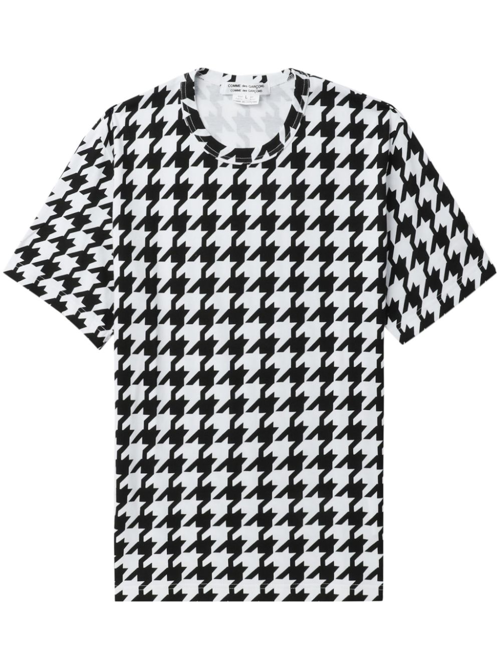 Comme Des Garçons Comme Des Garçons houndstooth cotton T-shirt - Black von Comme Des Garçons Comme Des Garçons