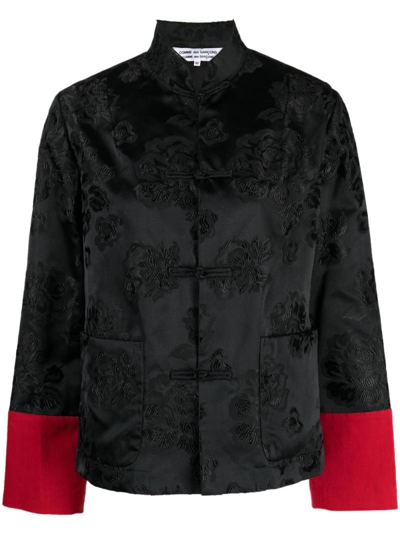 Comme Des Garçons Comme Des Garçons jacquard toggle-fastening jacket - Black von Comme Des Garçons Comme Des Garçons