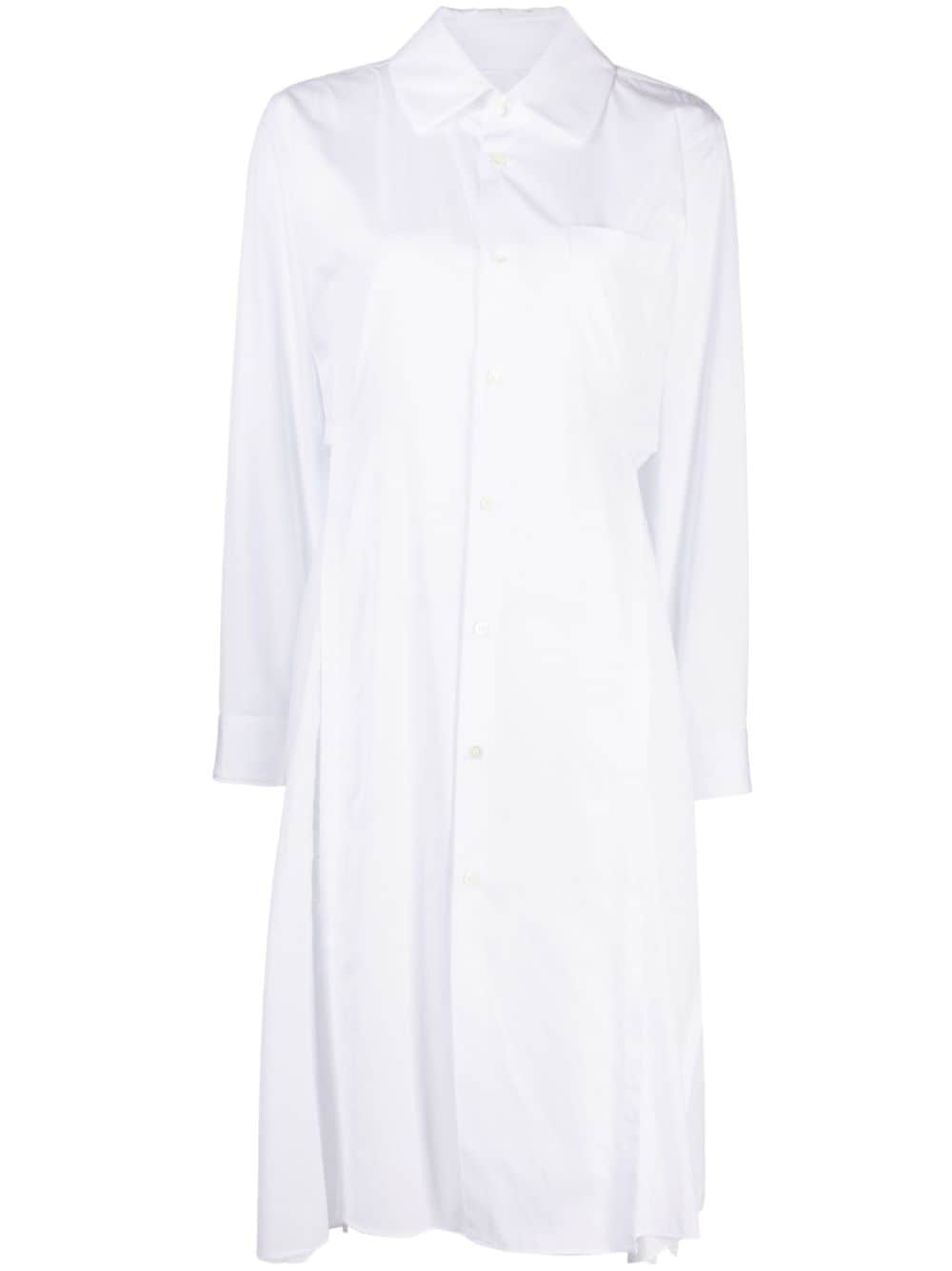 Comme Des Garçons Comme Des Garçons long-sleeved cotton shirtdress - White von Comme Des Garçons Comme Des Garçons