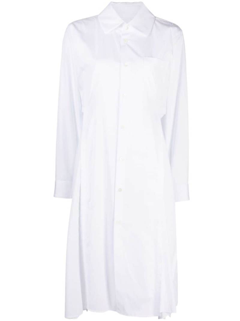 Comme Des Garçons Comme Des Garçons long-sleeved cotton shirtdress - White von Comme Des Garçons Comme Des Garçons