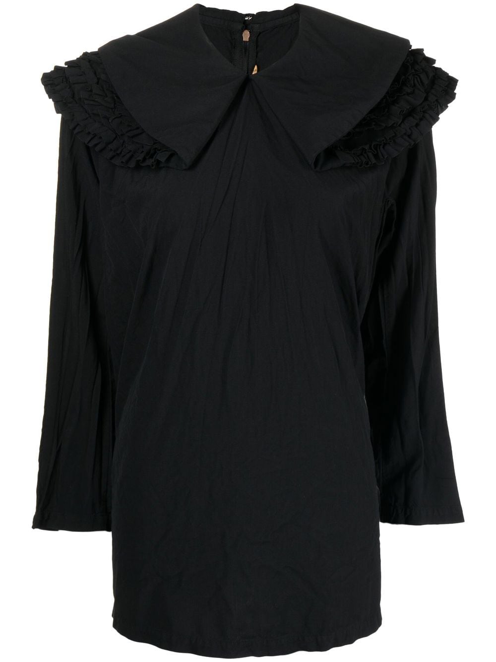 Comme Des Garçons Comme Des Garçons oversized-collar long-sleeve blouse - Black von Comme Des Garçons Comme Des Garçons