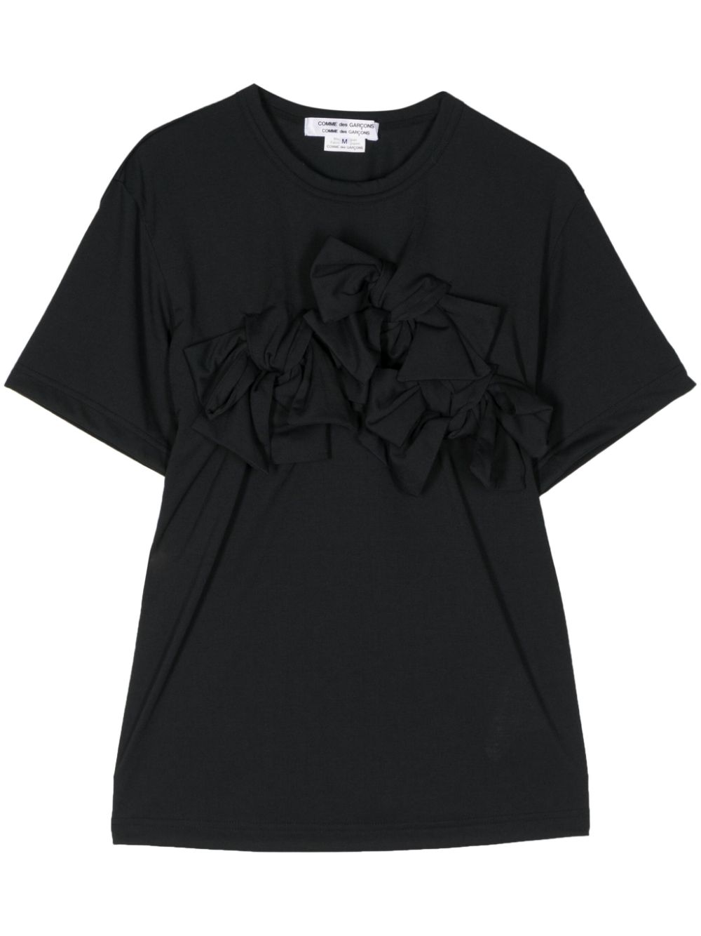 Comme Des Garçons Comme Des Garçons ruffle-detail jersey T-shirt - Black von Comme Des Garçons Comme Des Garçons