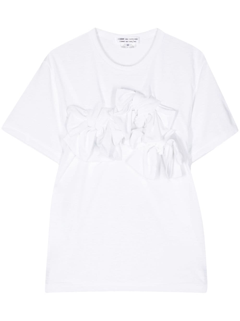 Comme Des Garçons Comme Des Garçons ruffle-panel jersey T-shirt - White von Comme Des Garçons Comme Des Garçons