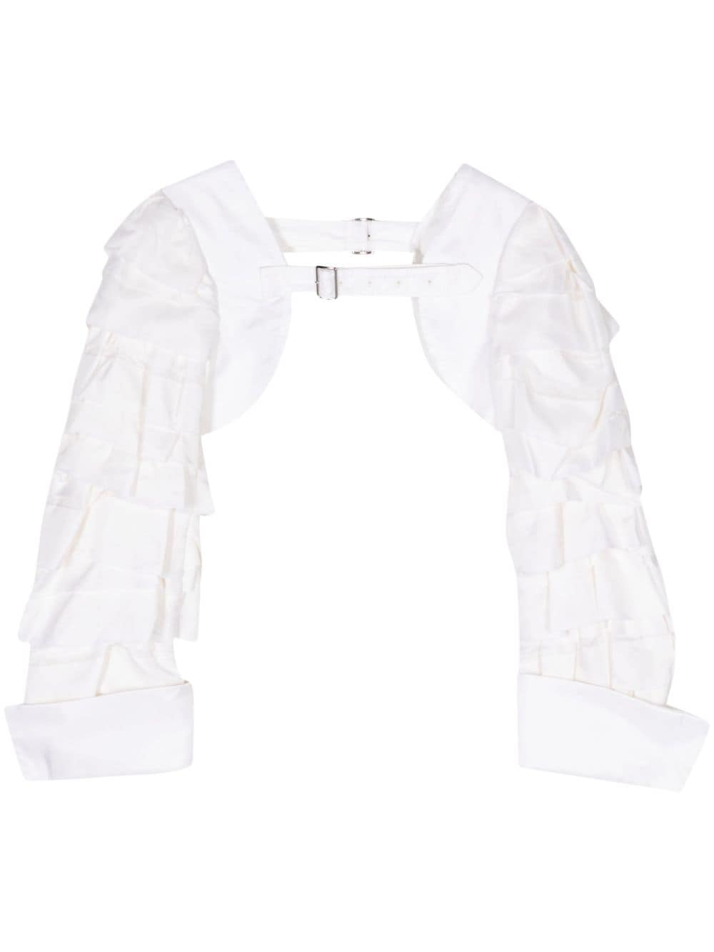 Comme Des Garçons Comme Des Garçons ruffled detachable sleeves - White von Comme Des Garçons Comme Des Garçons