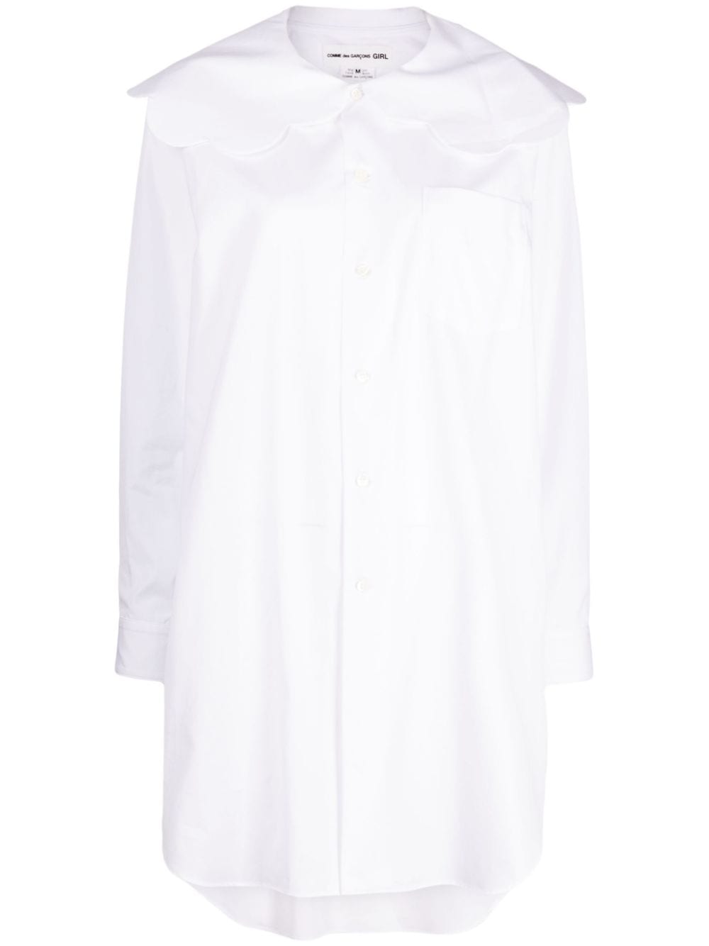 Comme Des Garçons Girl Peter Pan collar cotton shirt - White von Comme Des Garçons Girl