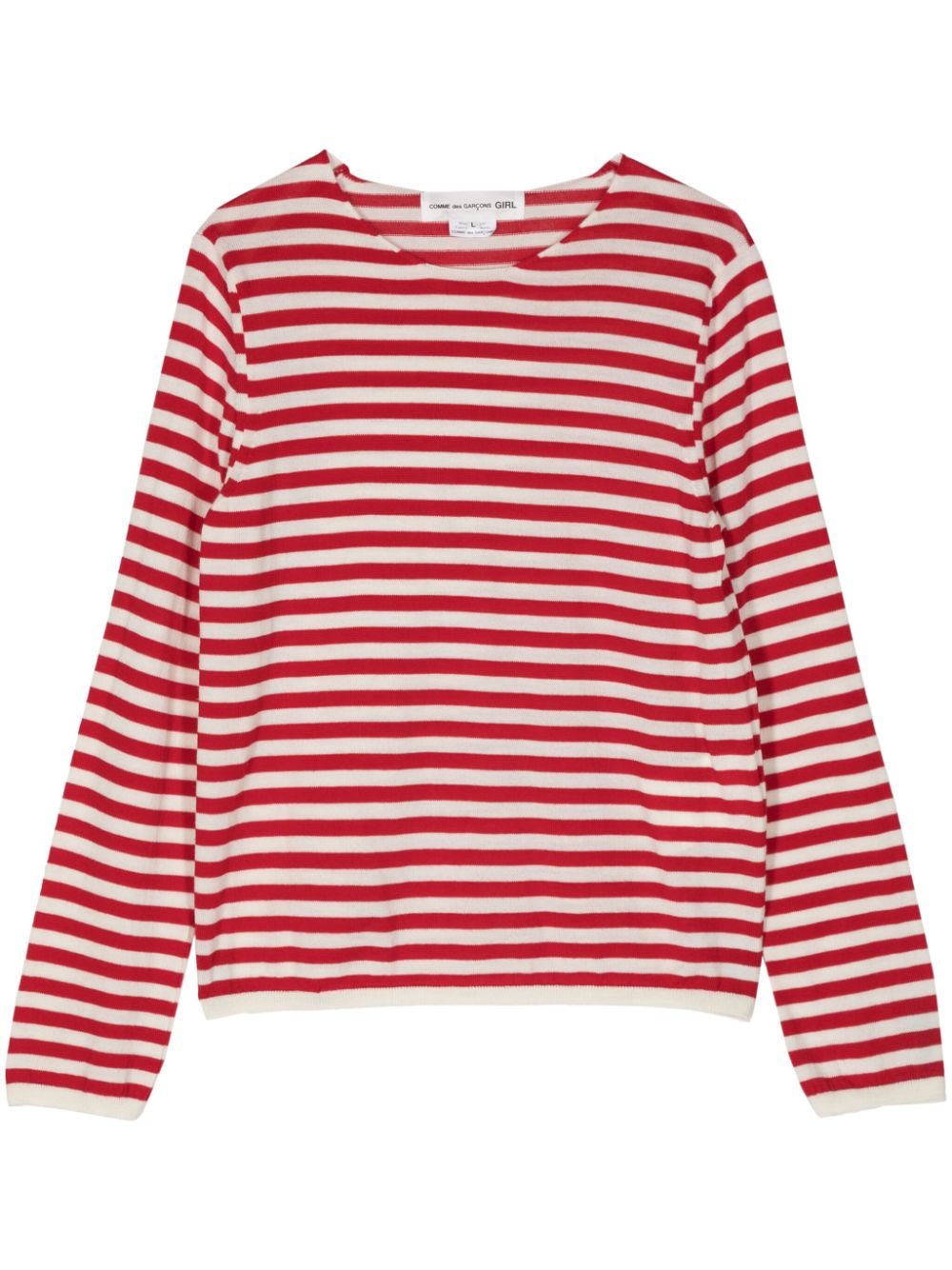 Comme Des Garçons Girl Stripe Pattern Sweater - White von Comme Des Garçons Girl
