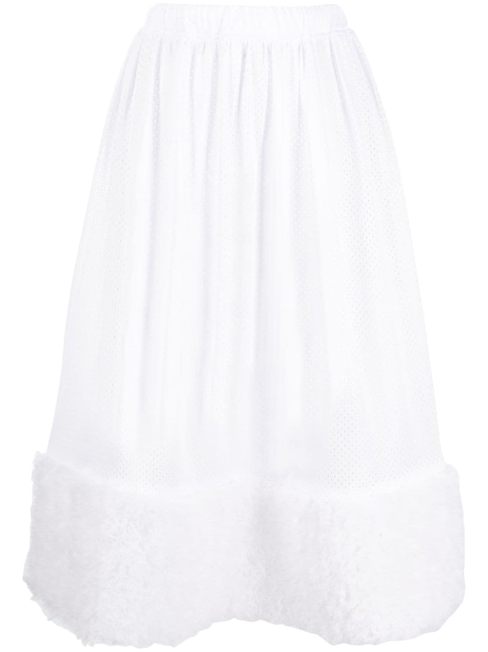 Comme Des Garçons Girl contrast-trim flared skirt - White von Comme Des Garçons Girl