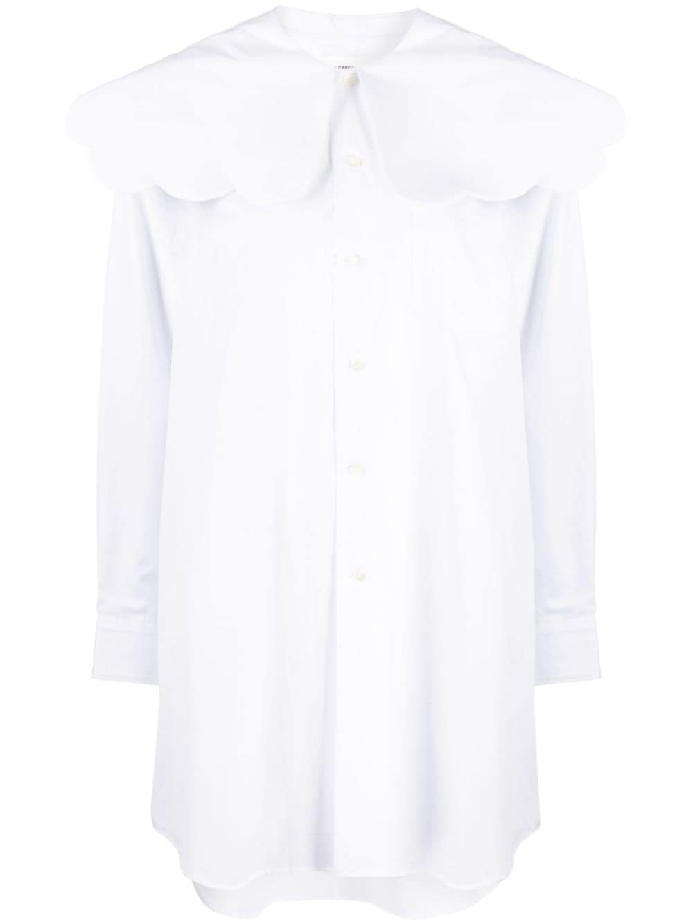 Comme Des Garçons Girl cotton long-length shirt - White von Comme Des Garçons Girl