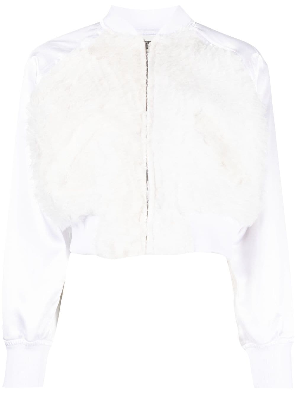 Comme Des Garçons Girl ruffled-tulle panel bomber jacket - White von Comme Des Garçons Girl