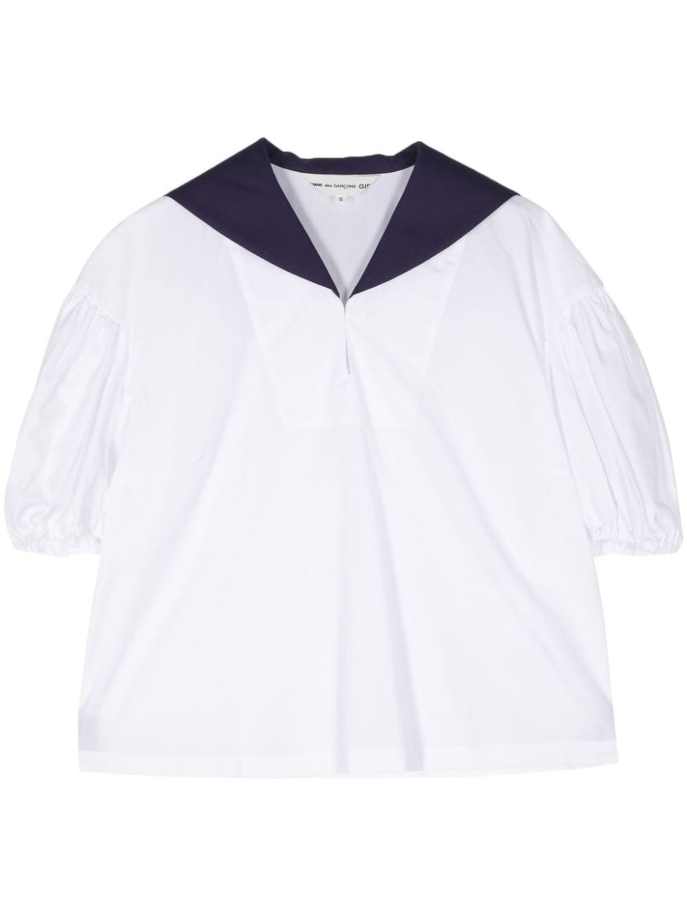 Comme Des Garçons Girl sailor-collar cotton blouse - White von Comme Des Garçons Girl