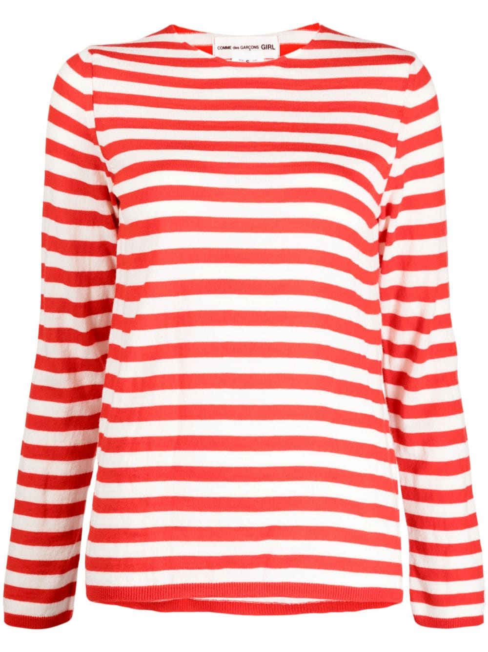 Comme Des Garçons Girl striped wool-blend jumper - Red von Comme Des Garçons Girl