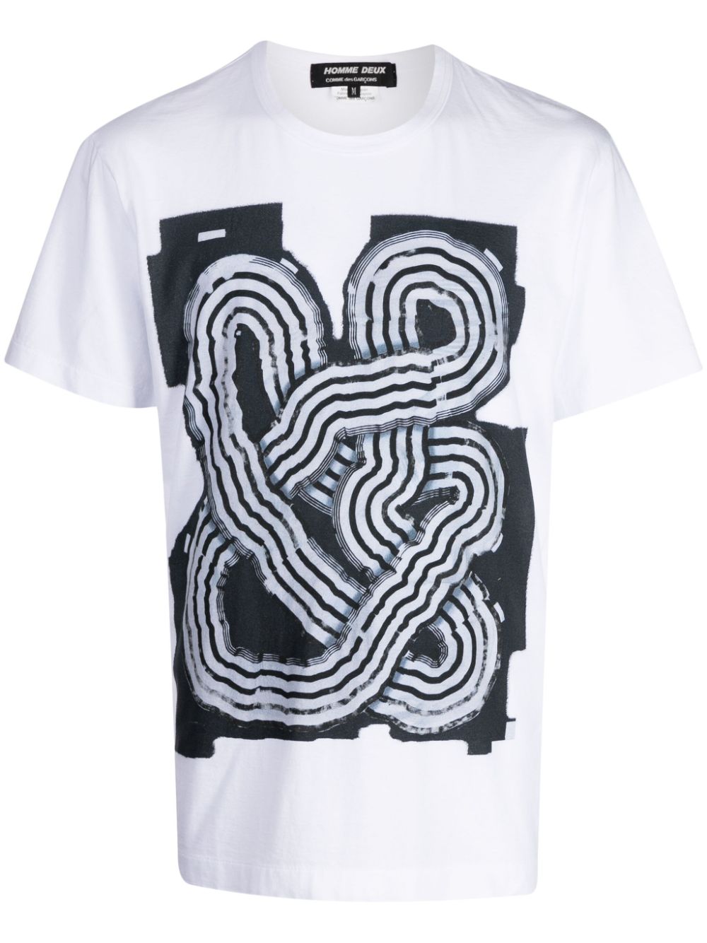 Comme des Garçons Homme Deux abstract-pattern cotton T-shirt - White von Comme des Garçons Homme Deux