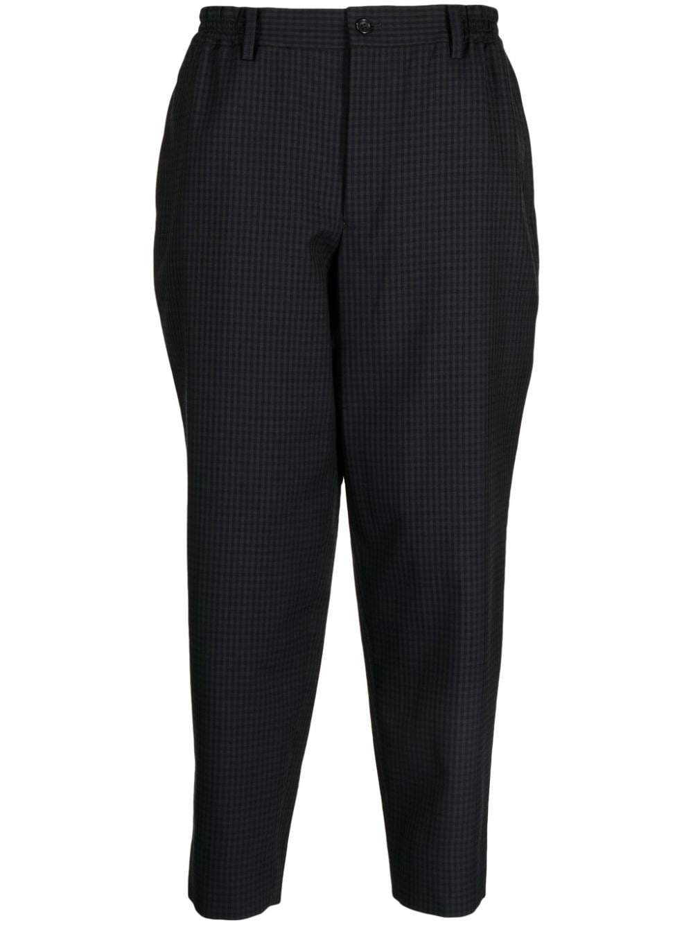 Comme des Garçons Homme Deux check-pattern wool drop-crotch trousers - Black von Comme des Garçons Homme Deux