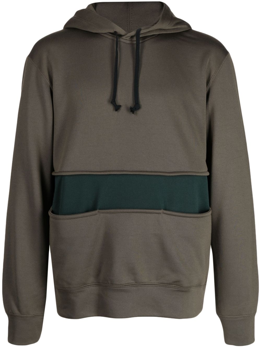 Comme des Garçons Homme Deux drawstring-hood panelled hoodie - Green von Comme des Garçons Homme Deux