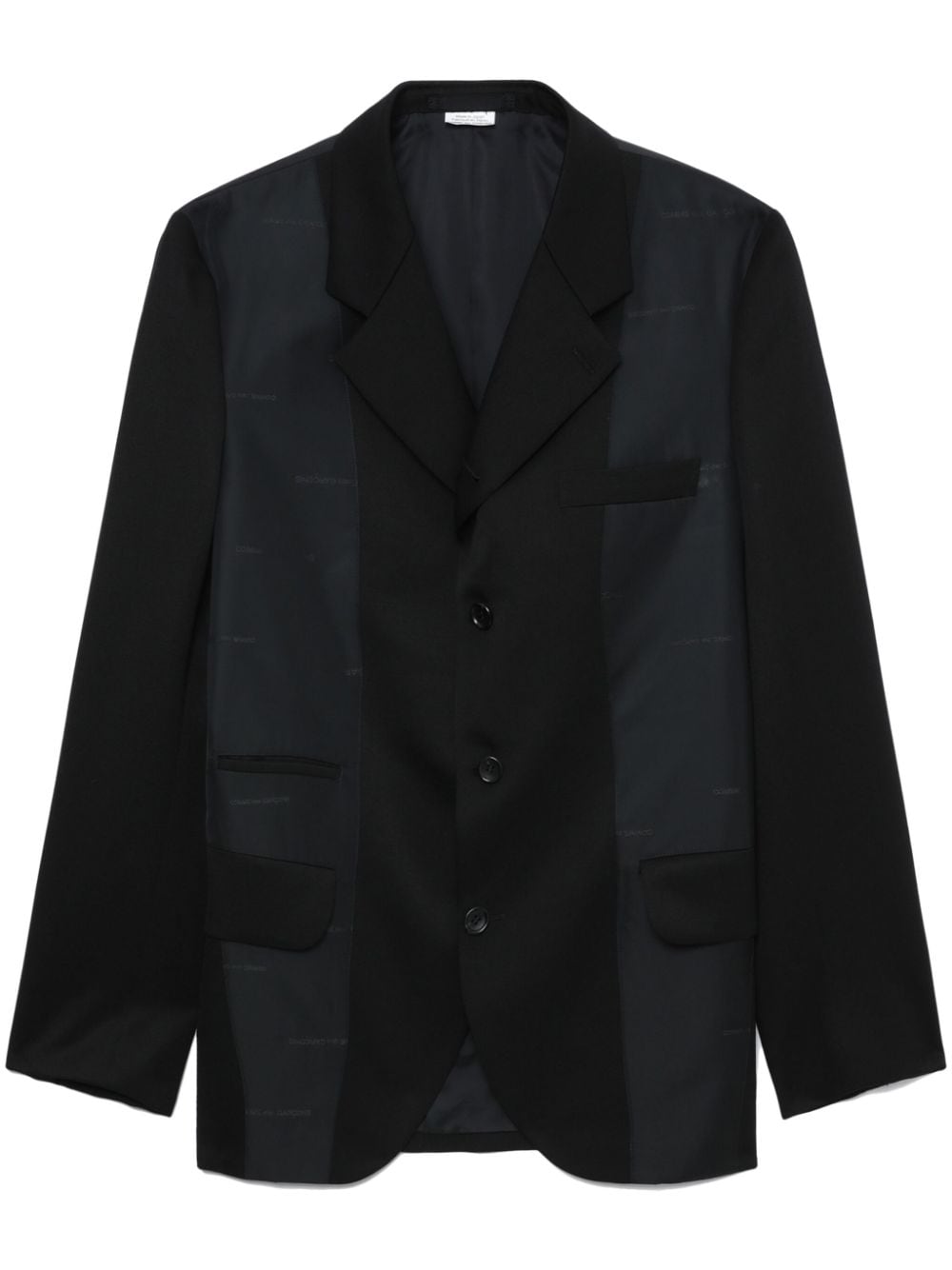 Comme des Garçons Homme Deux notched-lapels wool blazer - Black von Comme des Garçons Homme Deux