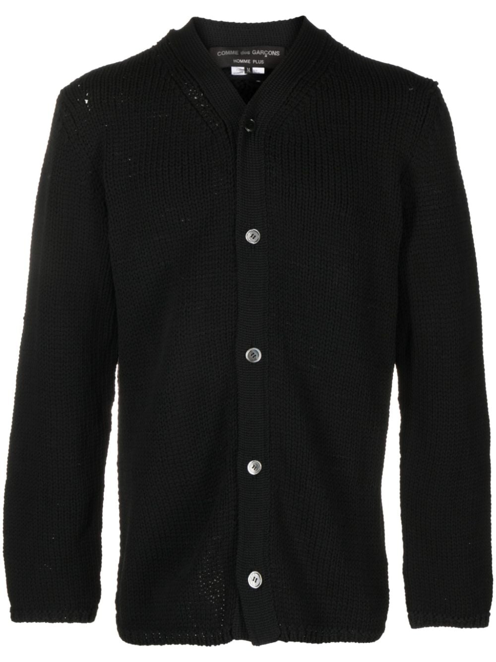 Comme des Garçons Homme Plus V-neck cable-knit detail cardigan - Black von Comme des Garçons Homme Plus
