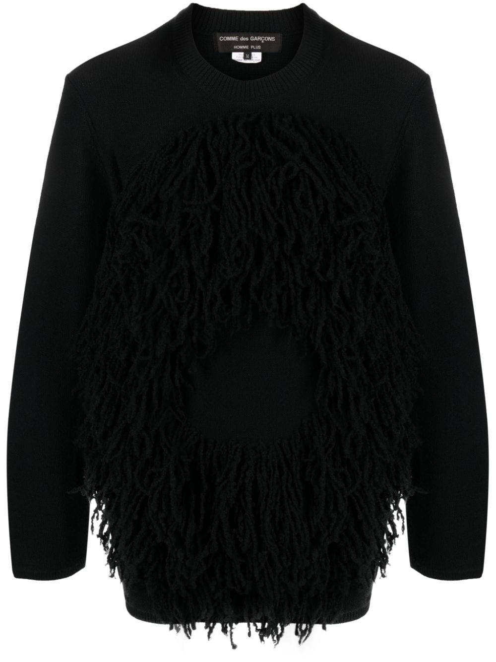 Comme des Garçons Homme Plus fringe-detail wool jumper - Black von Comme des Garçons Homme Plus