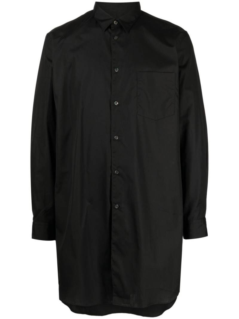 Comme des Garçons Homme Plus long-line cotton shirt - Black von Comme des Garçons Homme Plus