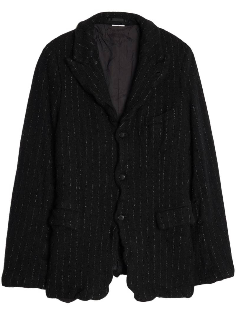 Comme des Garçons Homme Plus pinstripe asymmetric wool blazer - Black von Comme des Garçons Homme Plus