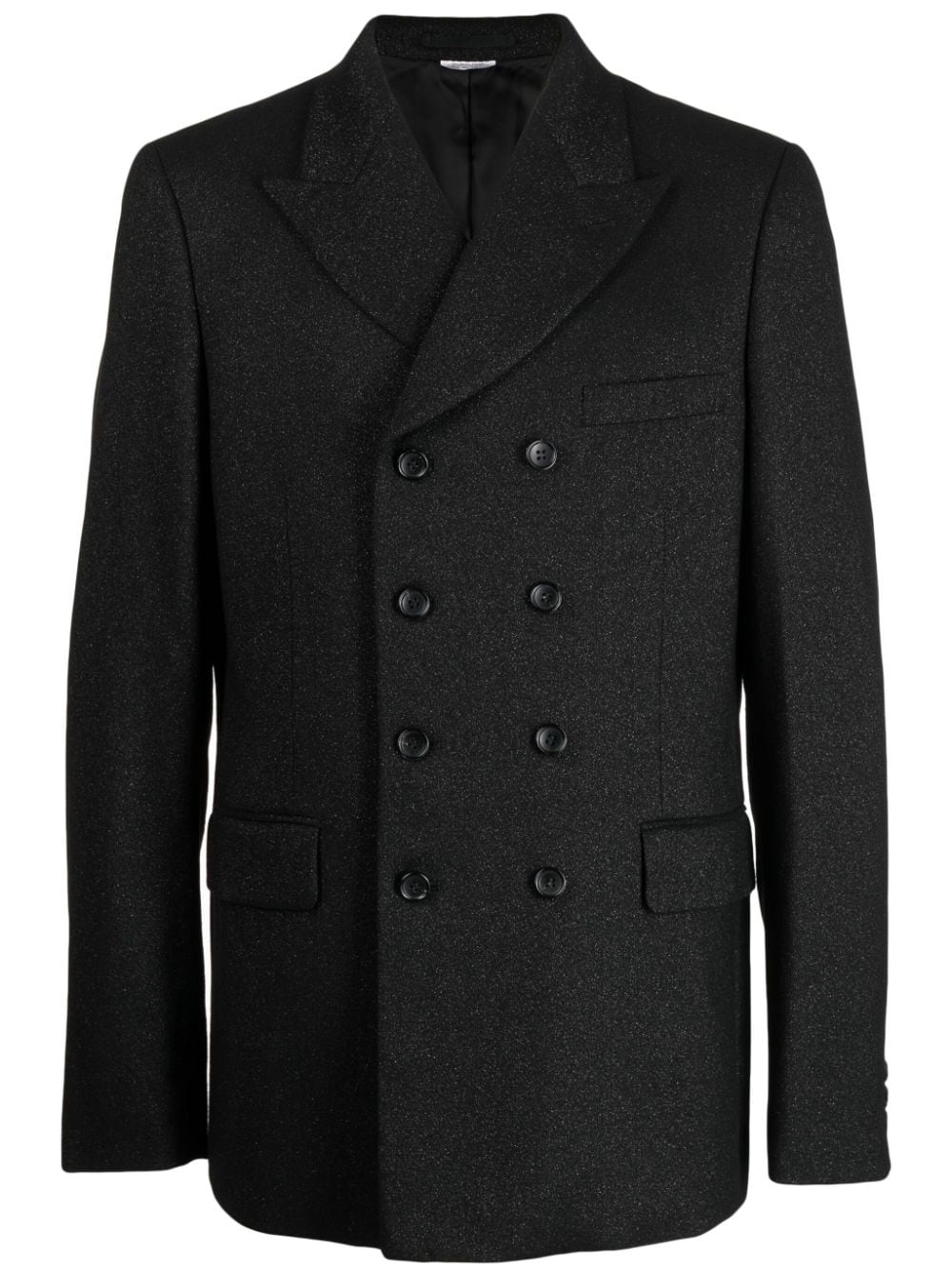 Comme des Garçons Homme Plus textured-finish peak-lapels blazer - Black von Comme des Garçons Homme Plus