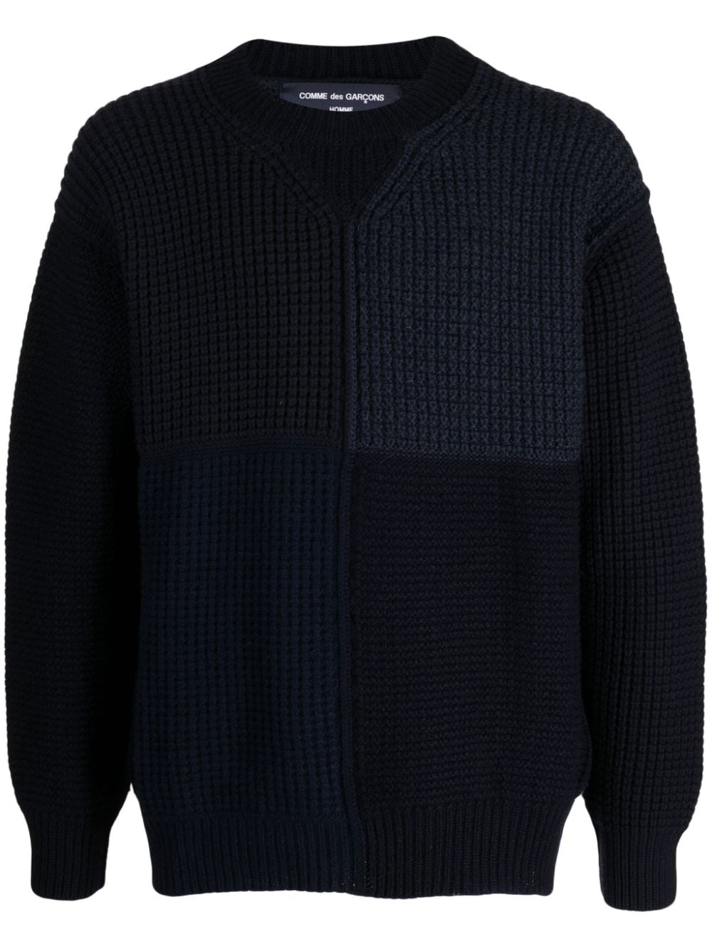 Comme des Garçons Homme chunky-knit patchwork jumper - Blue von Comme des Garçons Homme