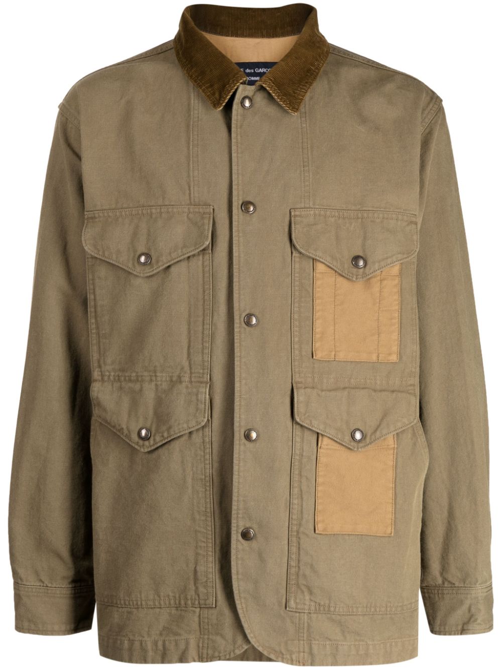 Comme des Garçons Homme contrast-collar panelled windbreaker - Brown von Comme des Garçons Homme