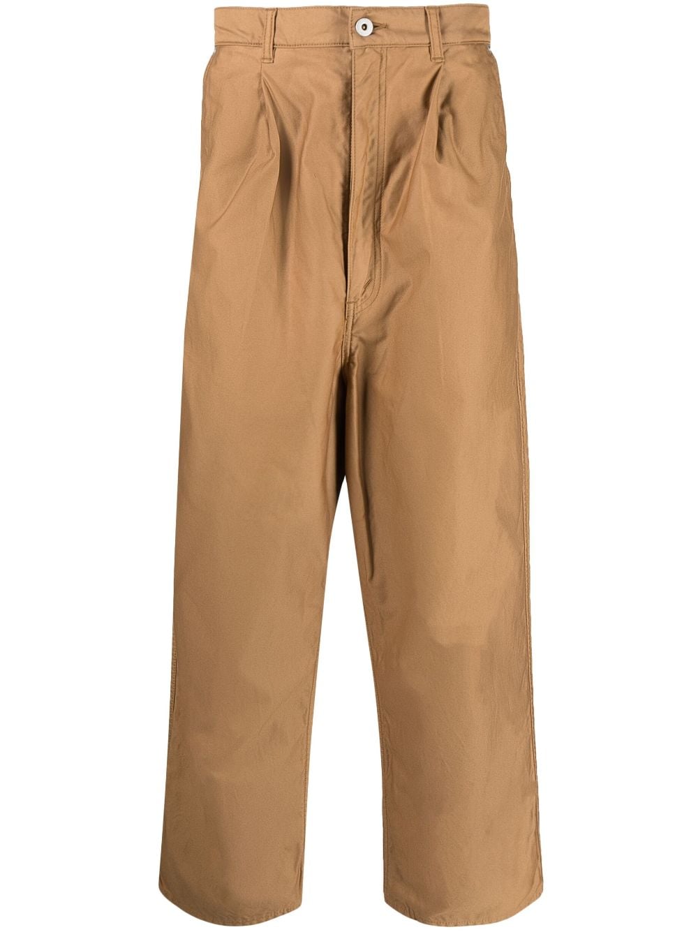 Comme des Garçons Homme high-waisted cropped trousers - Brown von Comme des Garçons Homme