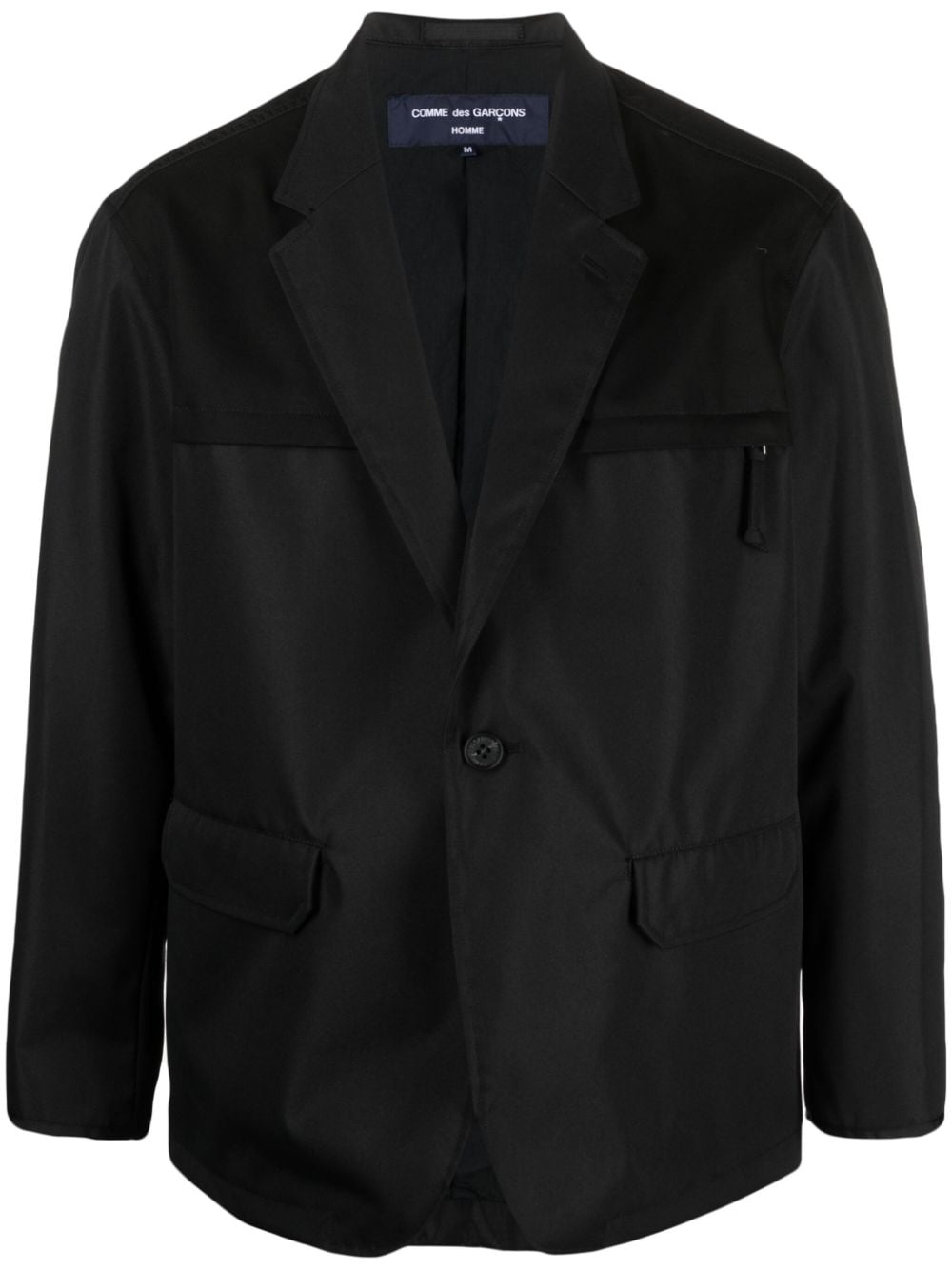 Comme des Garçons Homme single-breasted notched panelled blazer - Black von Comme des Garçons Homme