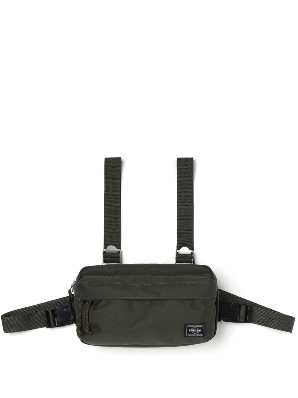 Comme des Garçons Homme x Porter logo-patch zipped shoulder bag - Green von Comme des Garçons Homme