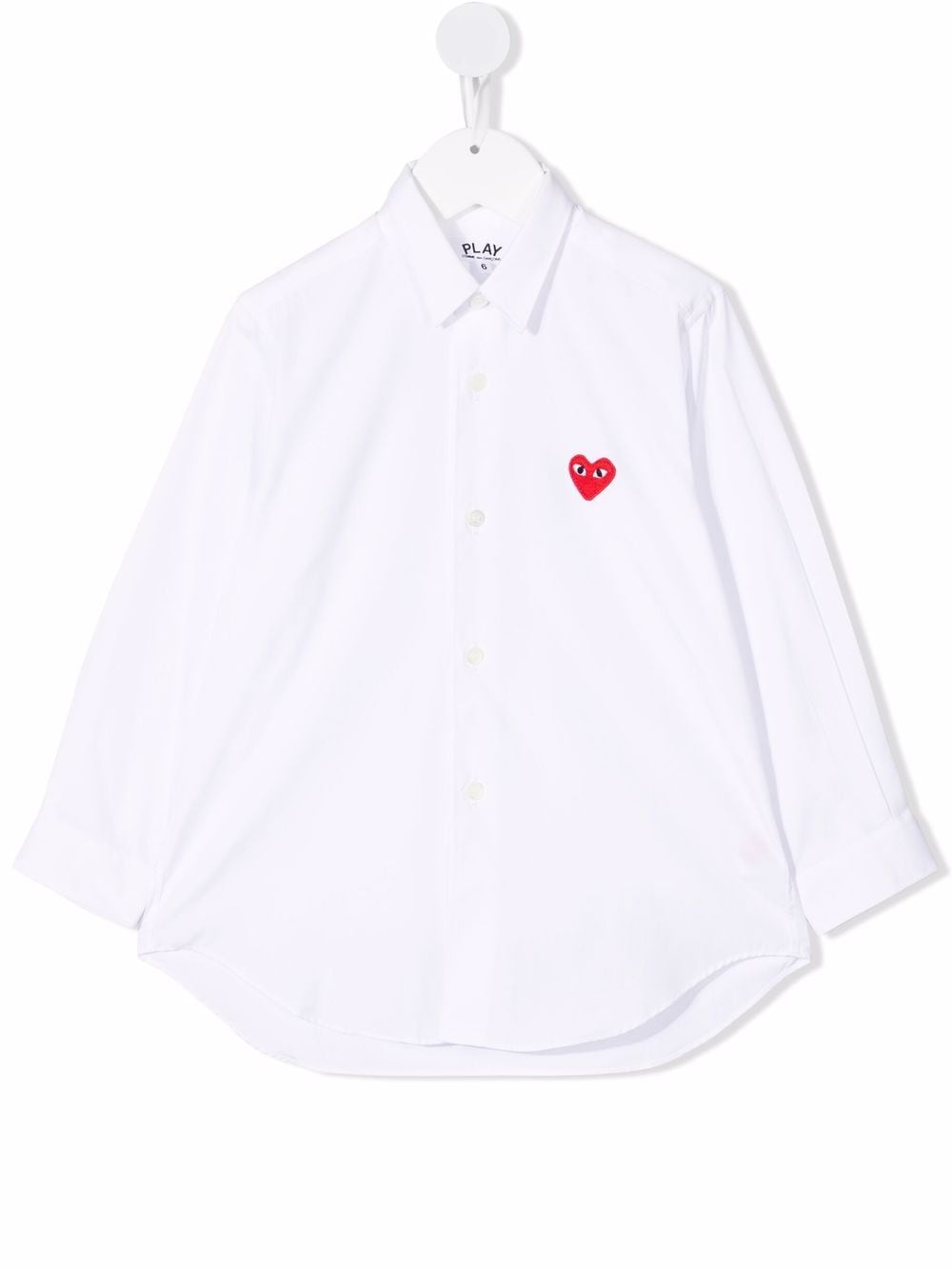 Comme Des Garçons Play Kids heart-detail button-up shirt - White von Comme Des Garçons Play Kids