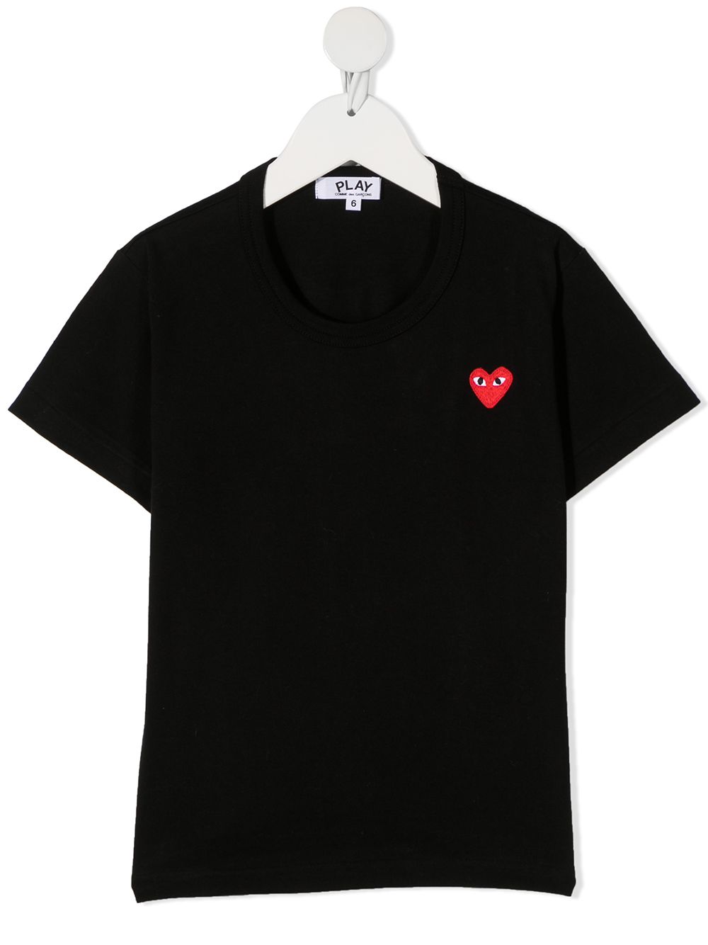 Comme Des Garçons Play Kids heart-patch T-shirt - Black von Comme Des Garçons Play Kids