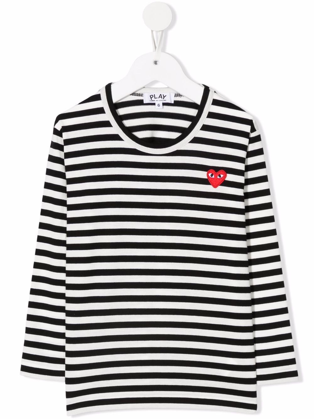 Comme Des Garçons Play Kids heart-patch cotton T-shirt - Black von Comme Des Garçons Play Kids