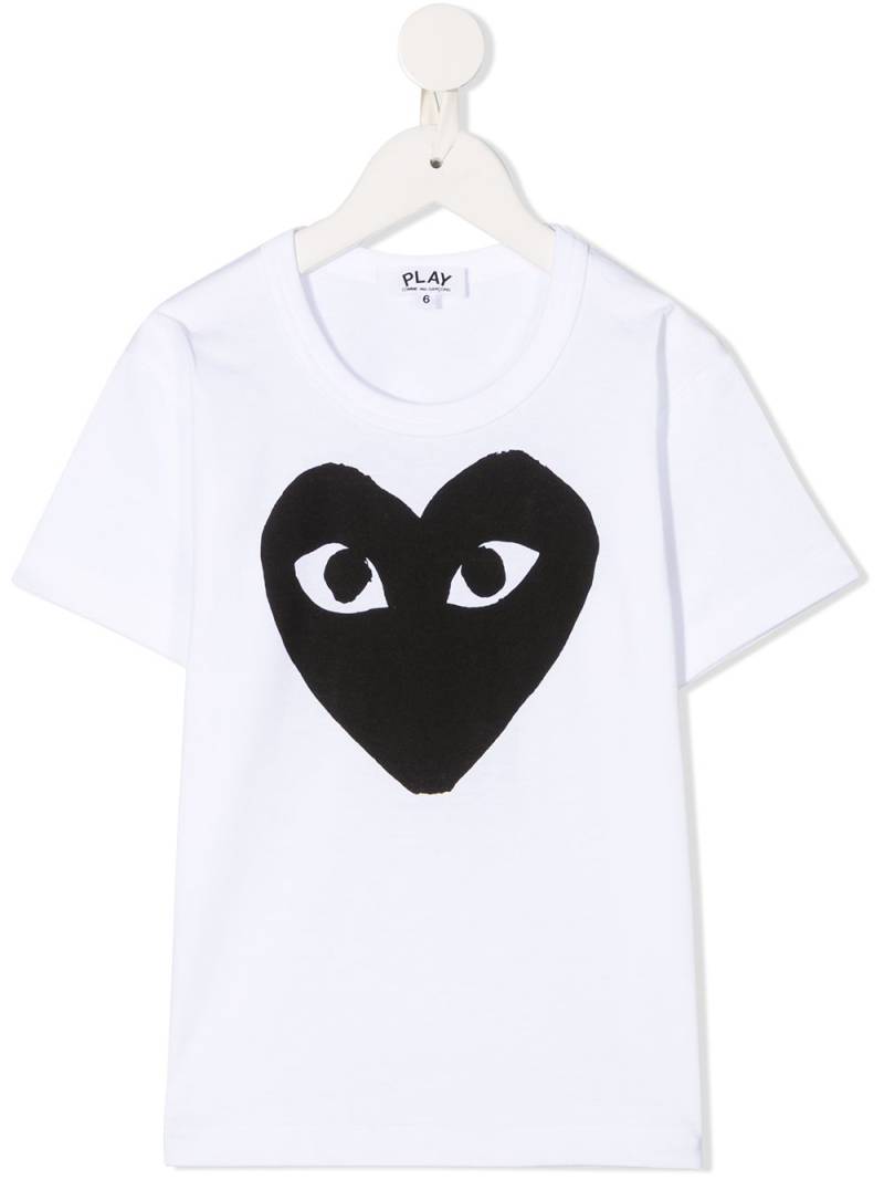 Comme Des Garçons Play Kids heart-print cotton T-shirt - White von Comme Des Garçons Play Kids
