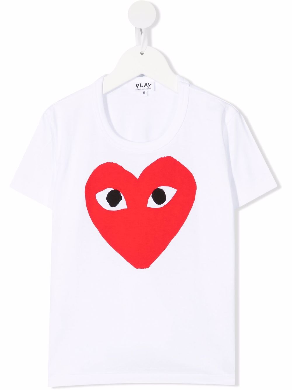 Comme Des Garçons Play Kids heart-print short-sleeved T-shirt - White von Comme Des Garçons Play Kids