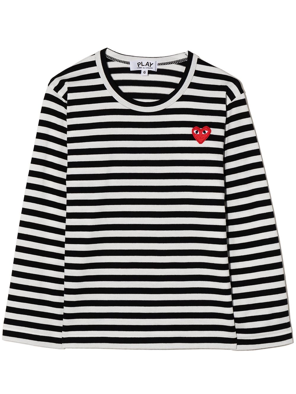 Comme Des Garçons Play Kids horizontal-stripe cotton long-sleeve top - Black von Comme Des Garçons Play Kids