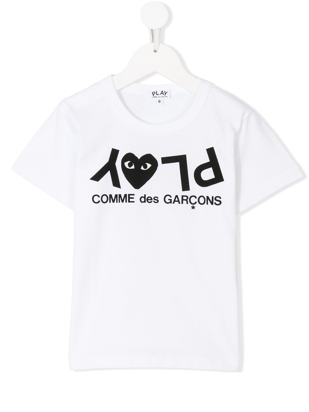 Comme Des Garçons Play Kids logo print T-shirt - White von Comme Des Garçons Play Kids