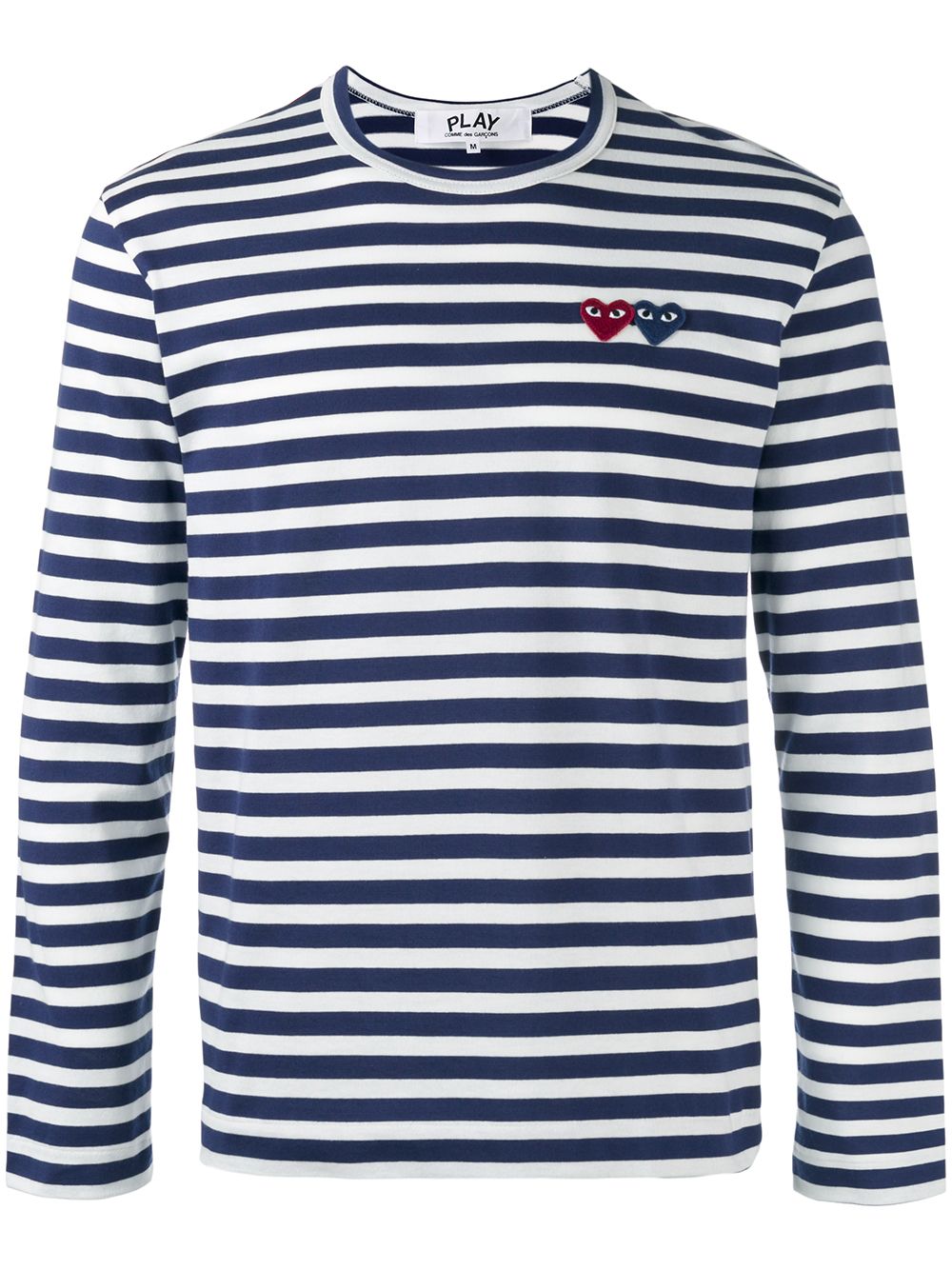 Comme Des Garçons Play Breton stripe T-shirt - Blue von Comme Des Garçons Play