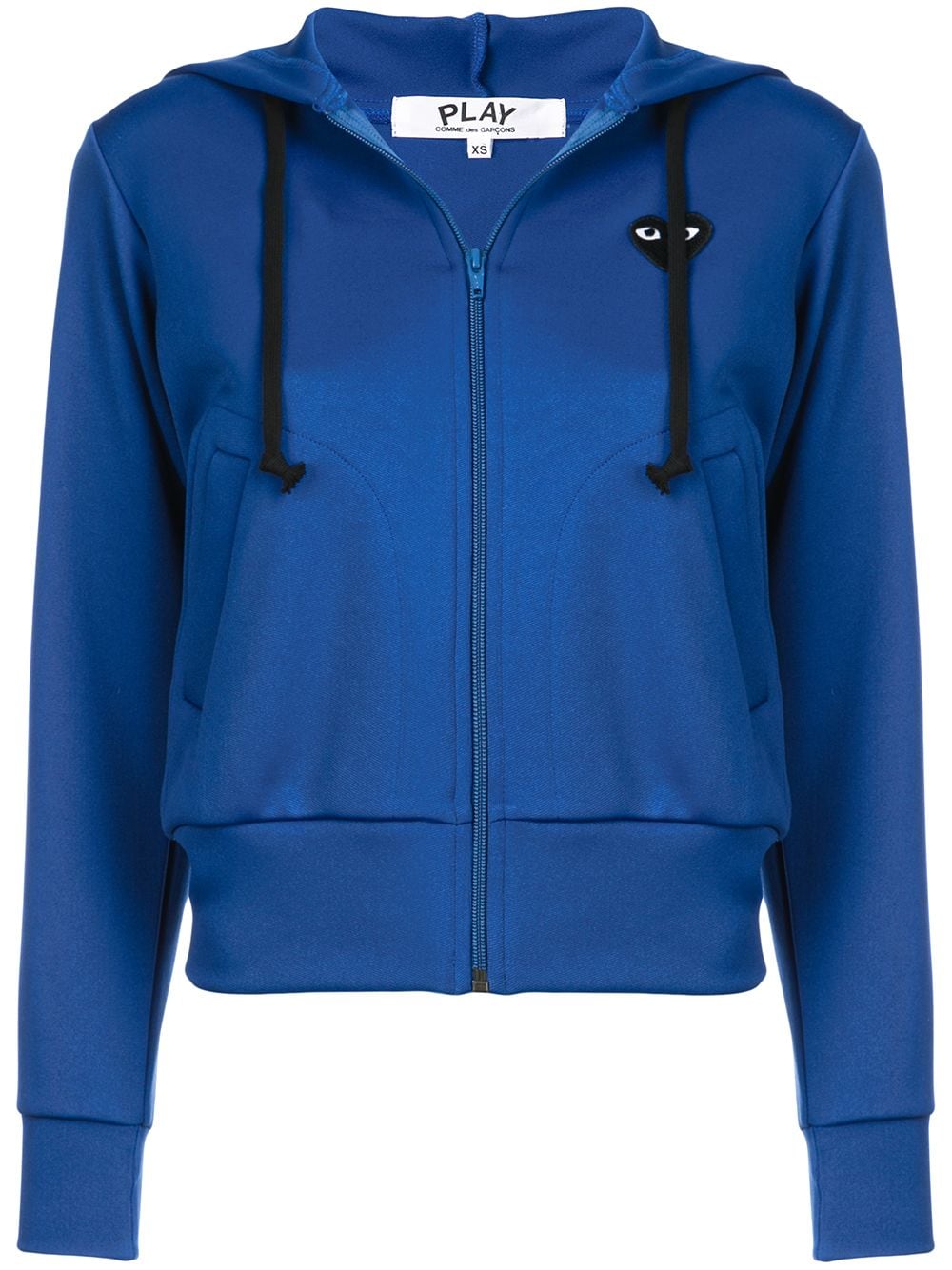 Comme Des Garçons Play drawstring zip hoodie - Blue von Comme Des Garçons Play