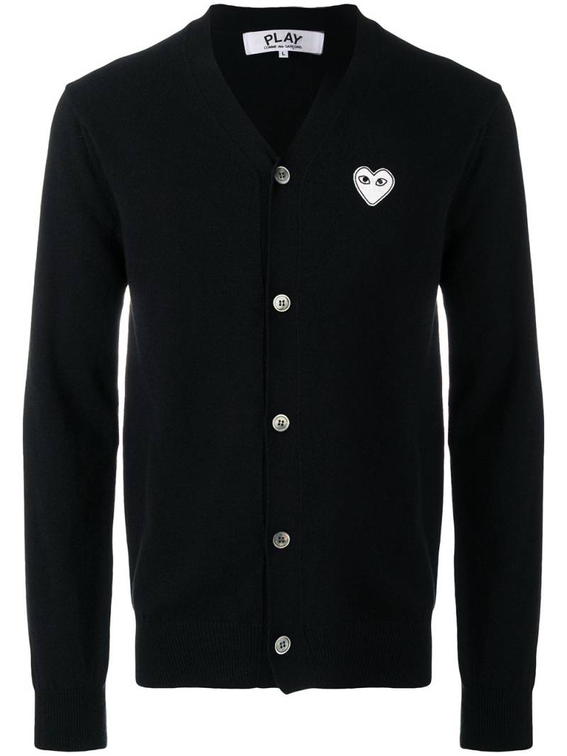 Comme Des Garçons Play Embroidered heart sweater - Black von Comme Des Garçons Play