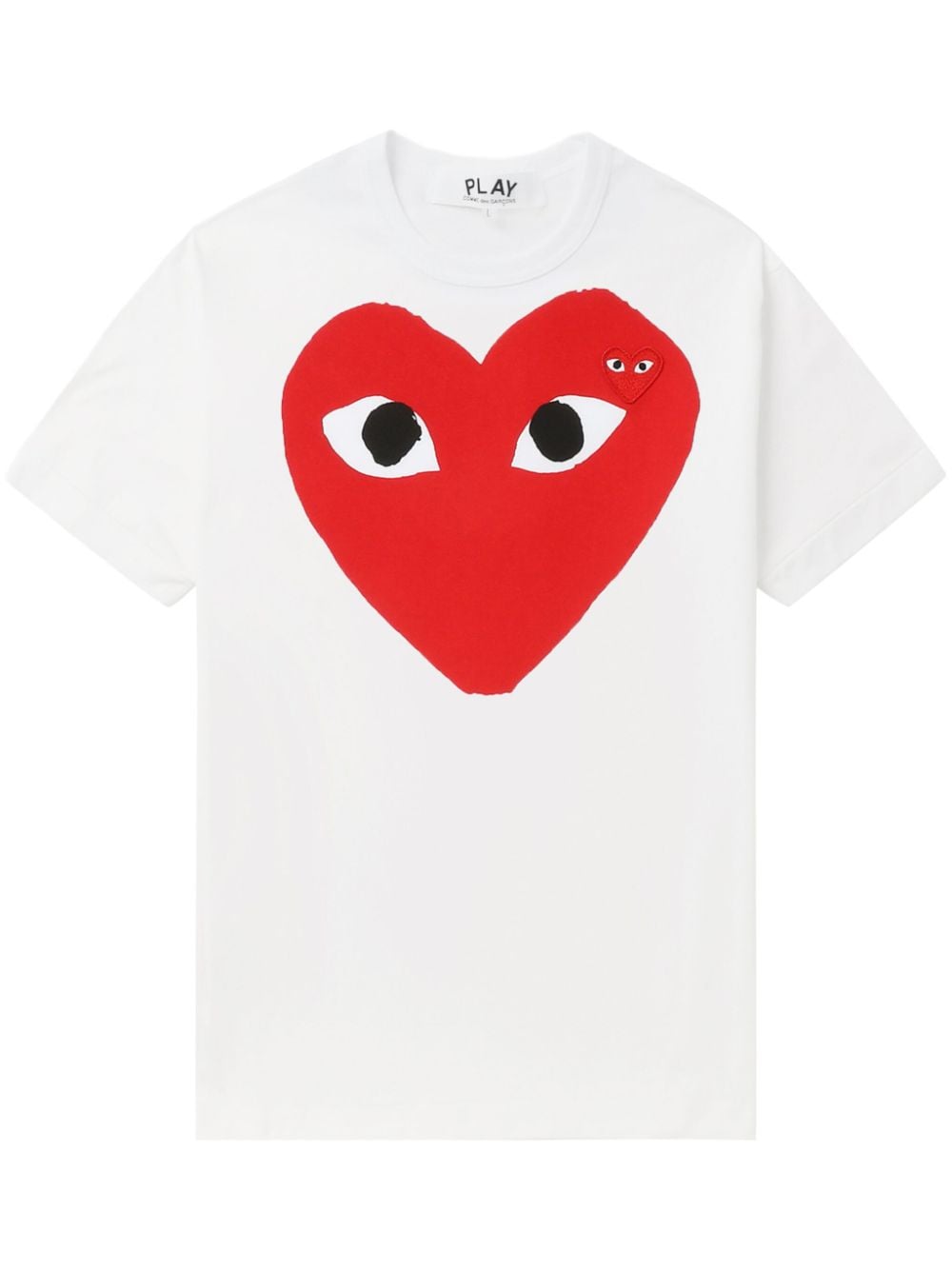 Comme Des Garçons Play Heart Logo cotton T-shirt - White von Comme Des Garçons Play