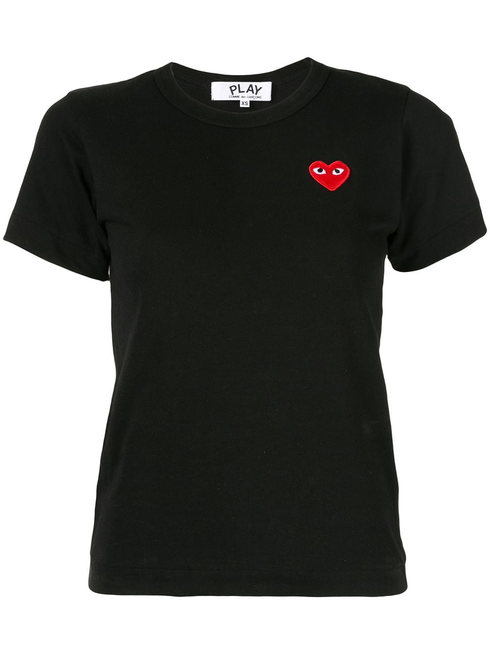 Comme Des Garçons Play Heart patch T-shirt - Black von Comme Des Garçons Play