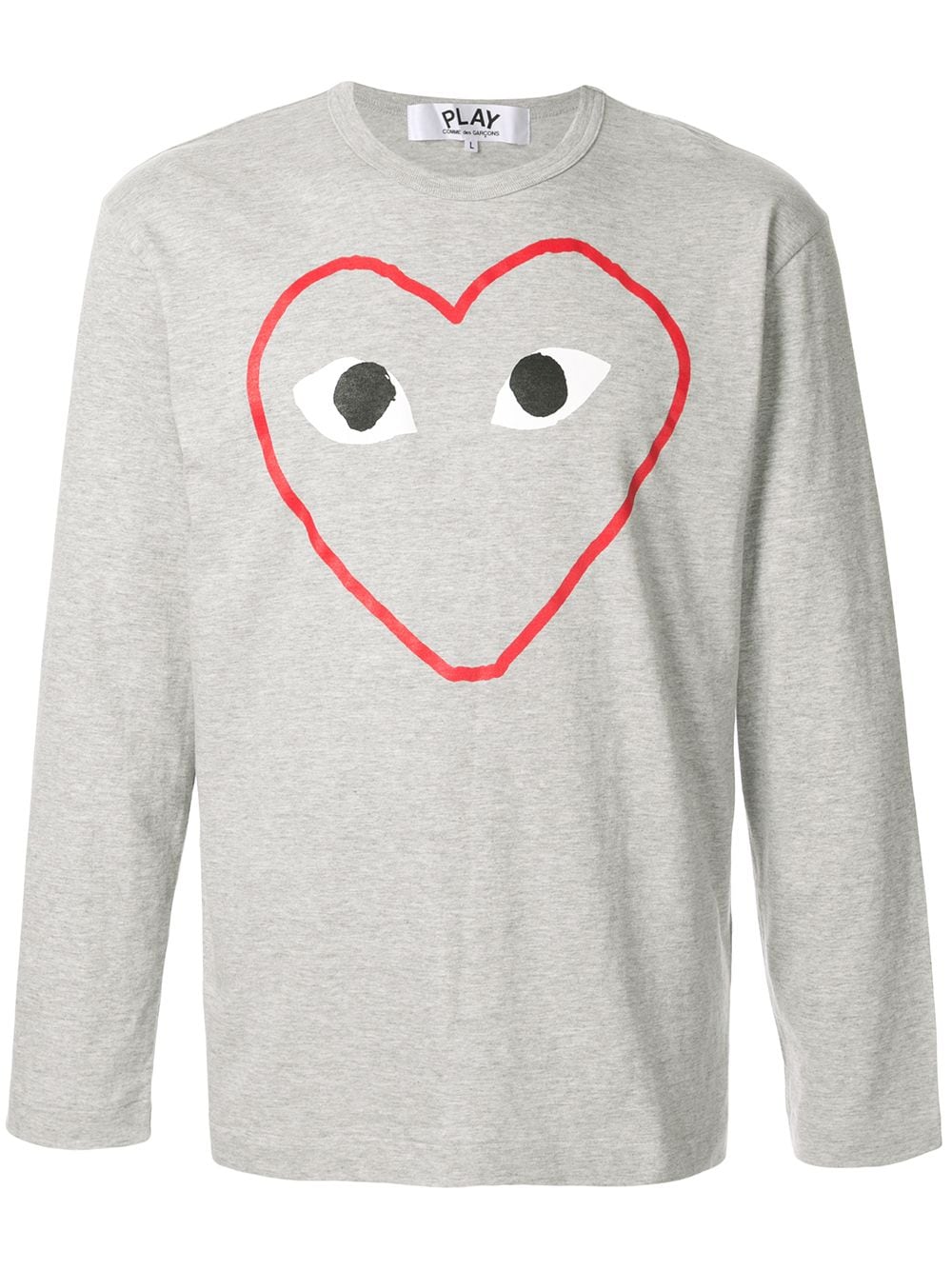 Comme Des Garçons Play Play long sleeves T-shirt - Grey von Comme Des Garçons Play